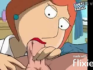 Lois Griffin gives blow job in this cartoon porn video