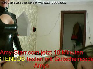 Young girl deflowers with strapon in bold lesbian action