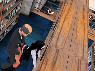 Cute anime girl Netorareakiha in steamy 3D blowjob