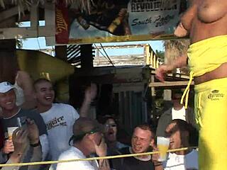 Coeds Participate in Naked Daytime Contest on Spring Break