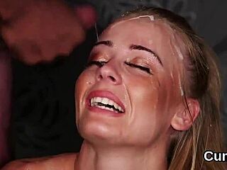 Frisky honey, swallow that cumshot on your face?