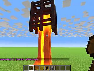 Realistic Minecraft ASMR with SATISFYING CUM Lava Destruction