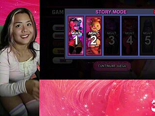 Oh no, big tiddy bitch chiku is chasing me in fap nights at frennis exotiqfox fnaf hentai game part 3!