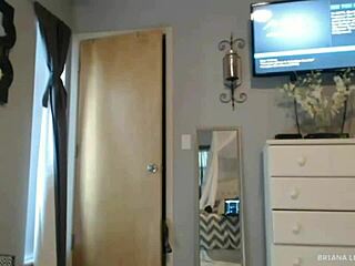 briana lee shows off her natural tits on webcam 😍