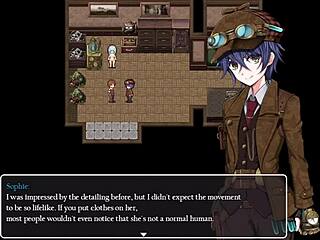 detective girl gets naked in front of old man and someone takes a photo in steam city part 4