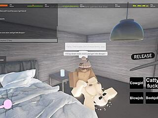 blonde girl with big ass gets blowjob in roblox game