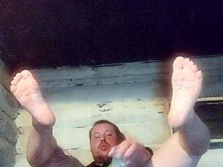 Rough banging of policeman's hole with vodka bottle, damn!