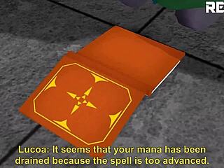 Whoa, check this giantess maid casting a wild reduction spell! 😲