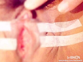 Sucking and pinching clitoris to orgasm with toys