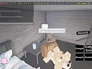 blonde girl with big ass gets blowjob in roblox game