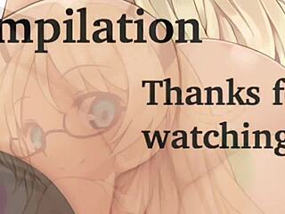 Horny anime model uses toys on her tits