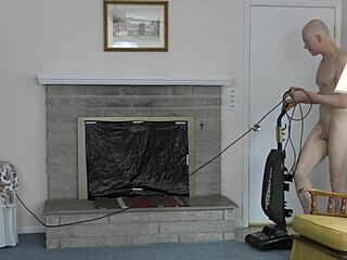 Horny Gay Nudist Cleans House Naked for Twinks