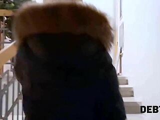 Debt4k toro bombeado se folla a la adorable deudor despues de que ella le mame una gran polla