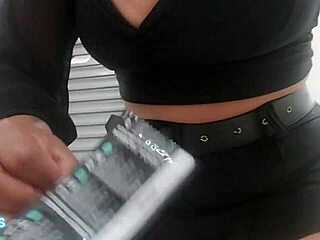 Security Guard Recognizes Me and Makes Me Suck His Big Black Cock, Then Cums in My Pussy in the Bathroom