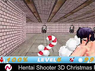 let's play hentai shooter at the christmas party with big tits