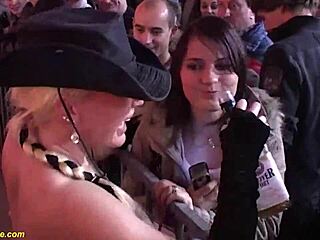 Public Flexi Lesbian Milf Undresses Outdoors