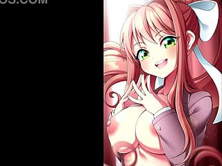 Monika from Doki Doki Literature Club in Rule 34 Compilation