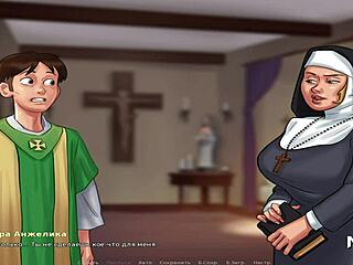 I watch the mature woman give her husband in Summertime Saga e2 34