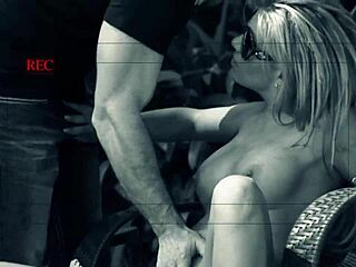 Blonde Aubrey Addams Sucks and Rides Poolside