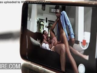 Adriana Chechik in a surprise threesome with double penetration