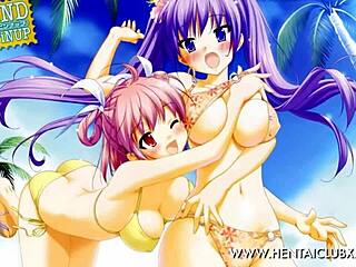 Anime girls in sexy ecchi scenes