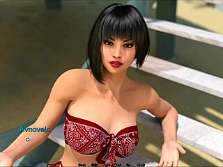 brunette dances with shaved pussy.