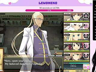 Vtuber LewdNeko plays Evenicle part 24, featuring moaning twins with big tits and creampie