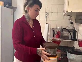 Brazilian Blonde Prepares Morning Coffee Your Way