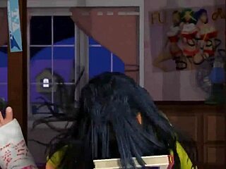 i can’t get enough of this 3d brunette deepthroating a huge cock