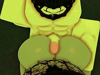 Hentai porn video with animated sex scenes in Roblox game