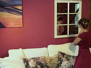 Shay Laren teases in pink dress, rips clothes for striptease.