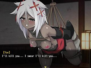 battle shrine maiden honoka gets bound and fingered