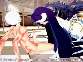 Full-fledged hentai with Albedo from Overlord in 3D animation