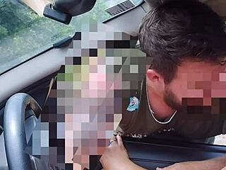 Naughty Bia Flashing Pussy and Breasts on Public Street