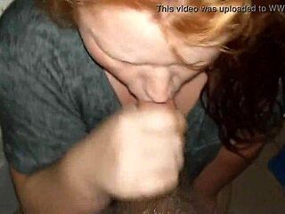 i love watching this redhead milf give an amazing blowjob in amateur video
