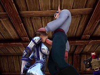 Cartoon porn parody of Warcraft with hot ass fucking scene