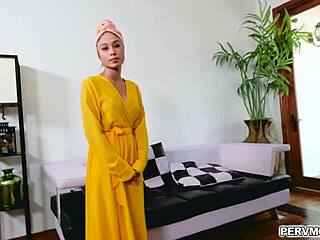 arab milf cali lee gives hot stepson alex jett deepthroat blowjob and swallows cum