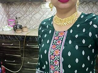 Indian Punjabi stepmom gets drilled by monster cock in kitchen with wild audio!