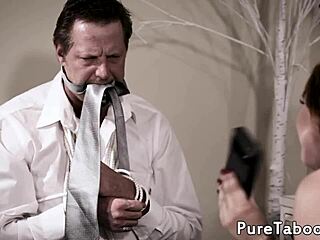 Redhead Milf in Lingerie Gets Drilled Doggy Style by Interracial Partner