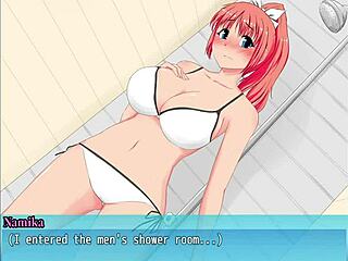 Exhibitionist JK FLASHES And MASTURBATES At BEACH In Hentai GAME