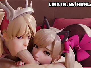 3D animated porn with big boobs and big ass, with facial and anal sex