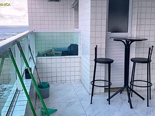 hired the maid who wears shorts, what a delight that ass