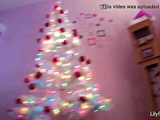 Lily Carter's Emotional Squirting Christmas Solo Leaves Her Pussy Soaking Wet with Joy