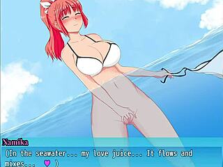 Exhibitionist JK FLASHES And MASTURBATES At BEACH In Hentai GAME