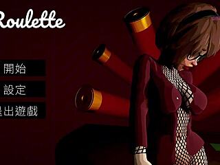 3D cartoon with a curvy girl giving blowbang and X roulette