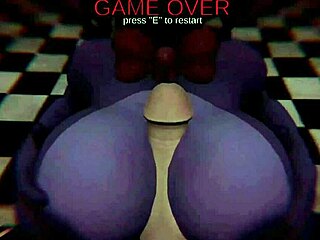 3D animated boobjob compilation in FNAF porn game