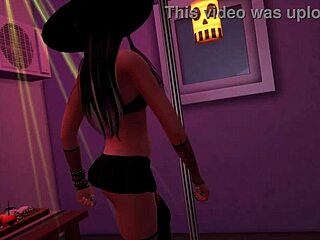 jozie dark teases in halloween costume on sims 4 😈