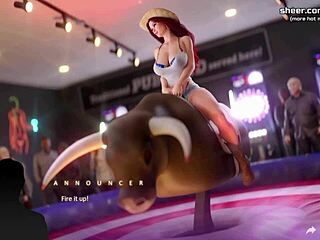 tiny 18+ redhead tackled huge cock in public restroom