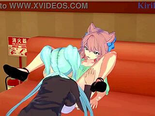 Symphogear's Kanade, Maria, and Eve in steamy lesbian scene