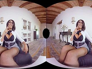 Virtualrealporn.com - remote interview with a beautiful woman in VR